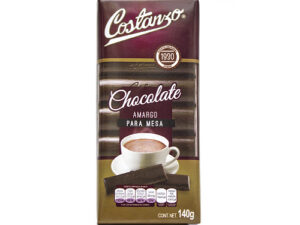 CHOCOLATE COSTANZO TABLILLA AMARGA