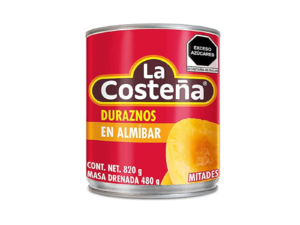 Durazno en almibar mitad La Costeña 820 gr