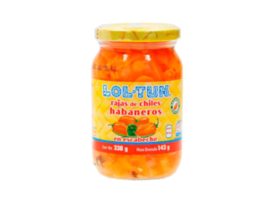 Rajas chile habanero en escabeche LOL-TUN 238 gr