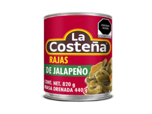 Rajas de jalapeño La Costeña 820 gr