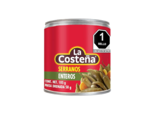 Serranos enteros La Costeña 105 gr